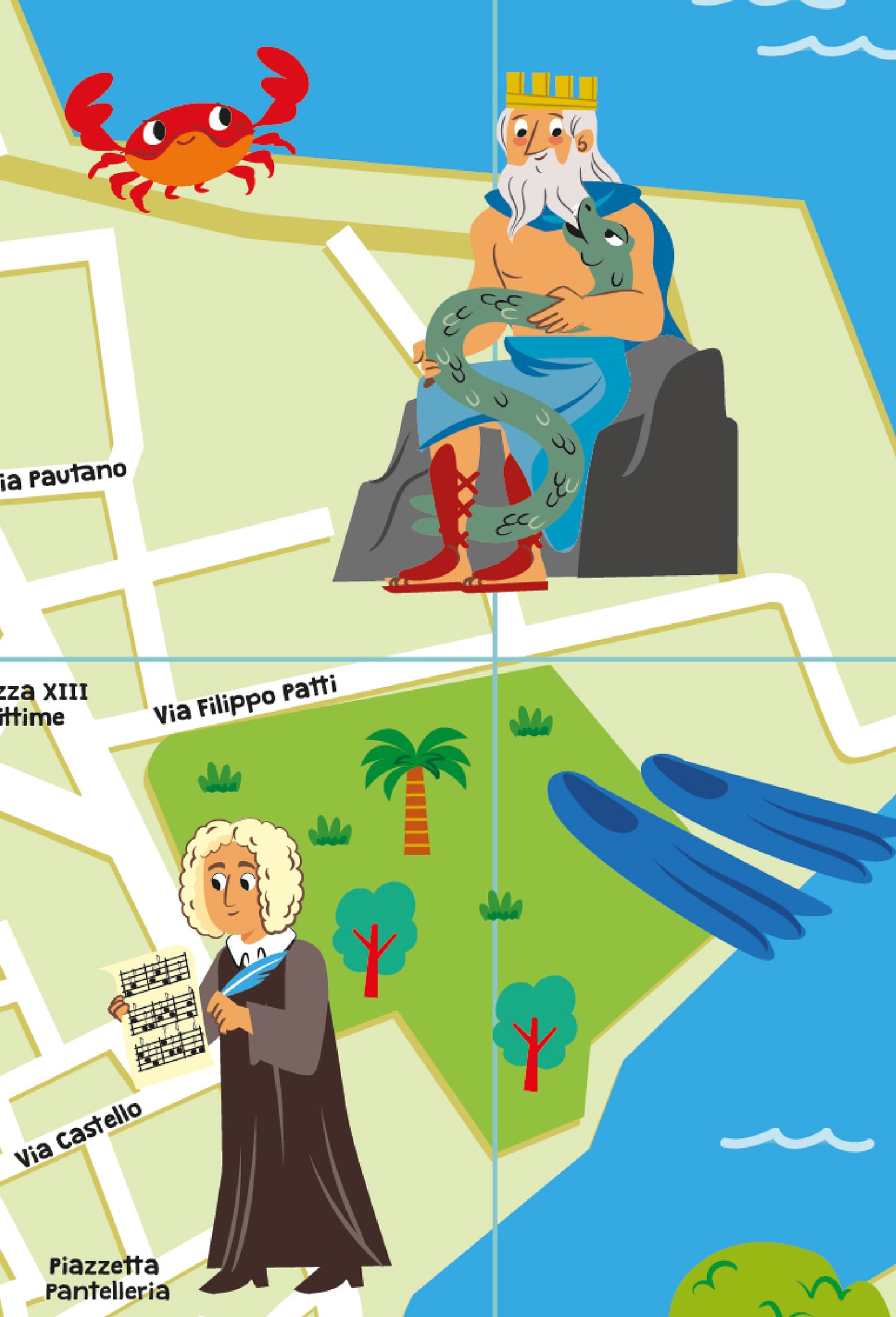 Novità! Mappa di Palermo Illustrata. Con adesivi.