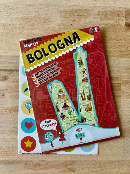 Foto mappa bologna bambini chiusa con adesivi