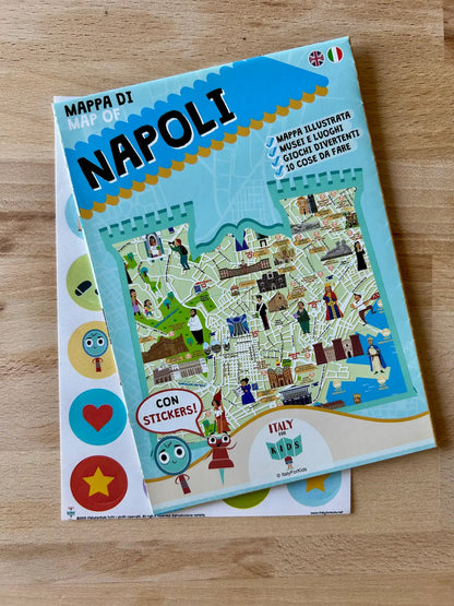 Foto mappa napoli bambini chiusa con adesivi