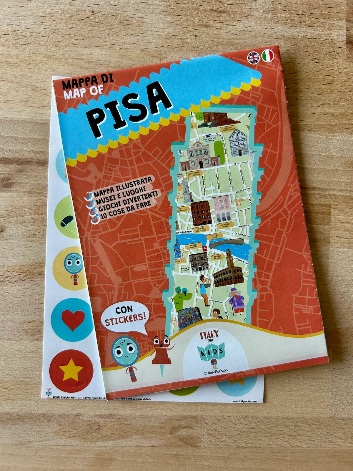 Foto mappa pisa bambini chiusa con adesivi