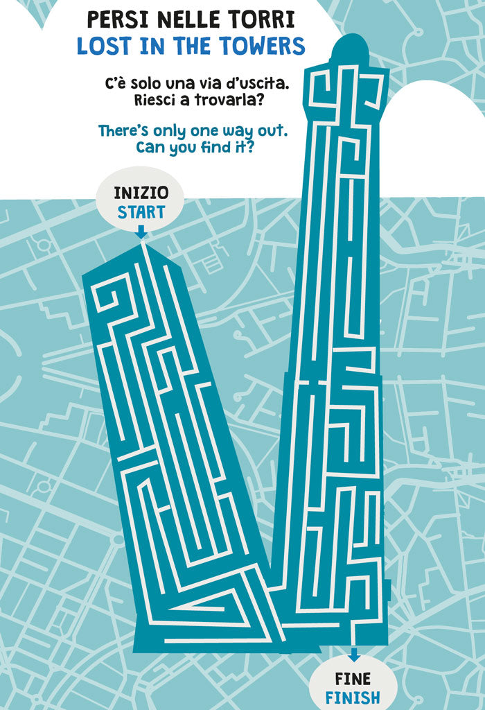 Mappa di Bologna illustrata - Italy For Kids