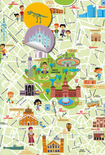Mappa di Milano illustrata