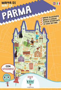 Mappa di Parma illustrata